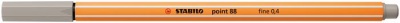 Tűfilc, 0,4 mm, STABILO "Point 88", melegszürke
